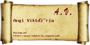 Angi Viktória névjegykártya
