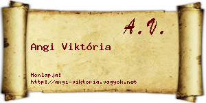Angi Viktória névjegykártya